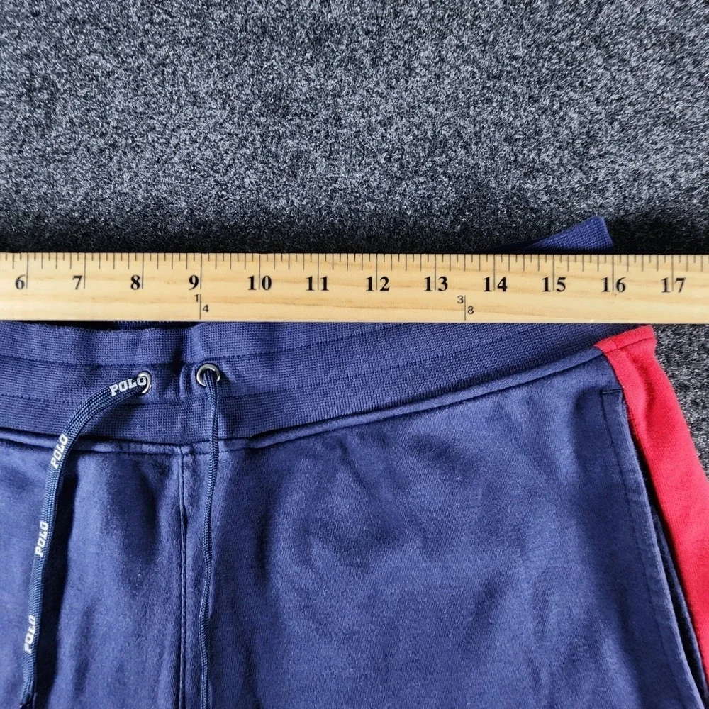 Polo‎ Ralph Lauren Mens Navy Blue Colorblock Fleece Shorts Medium Casual  EUC